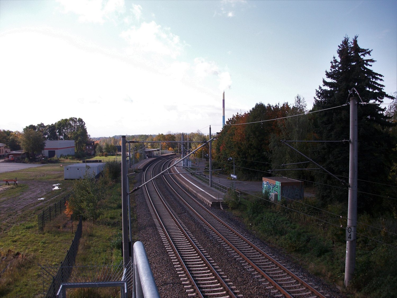 Railway tracks in Hilbersdorf