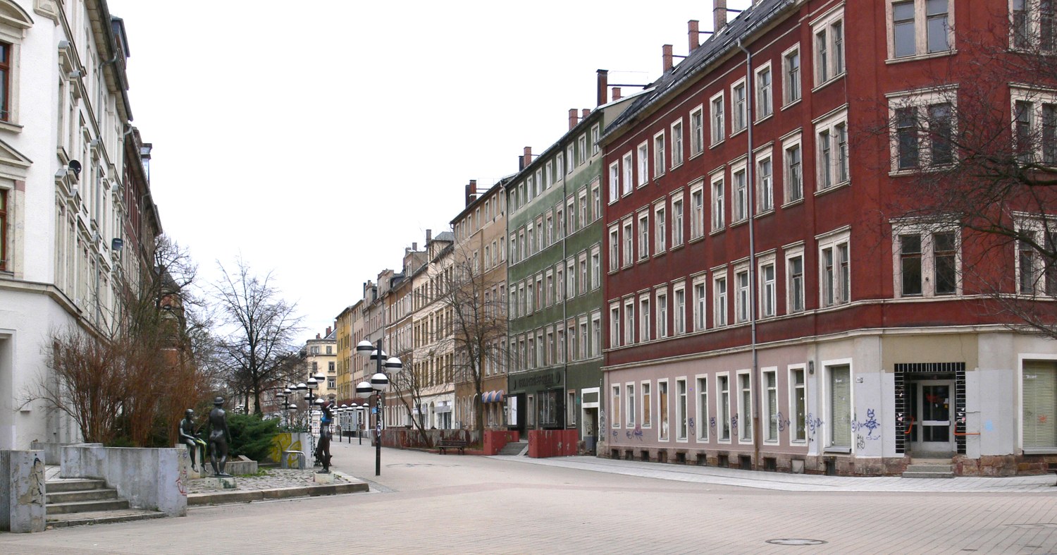 Street scene on the Brühl in Chemnitz