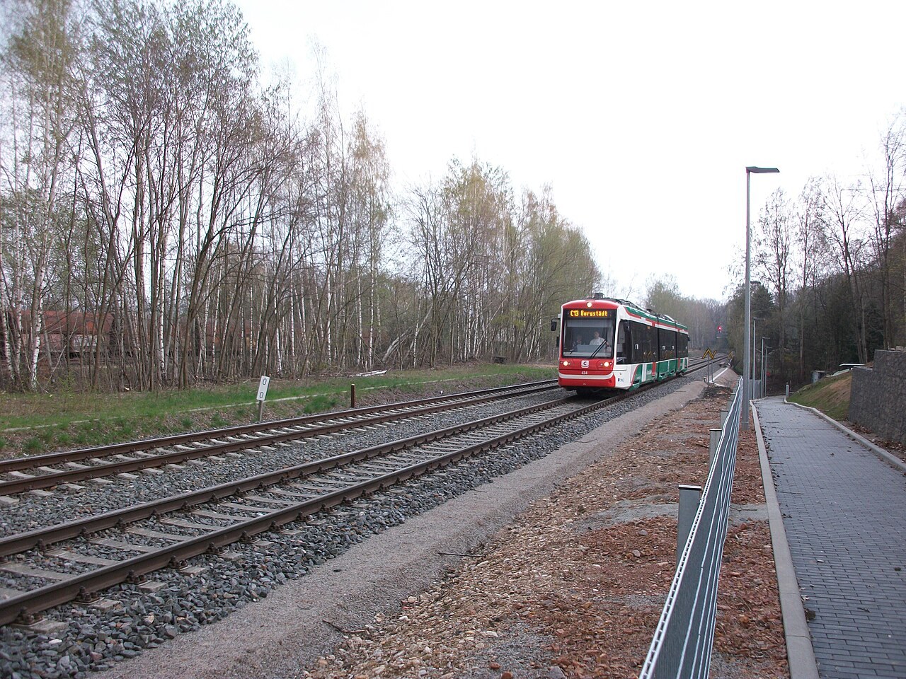 City-Bahn train at Chemnitz-Küchwald station
