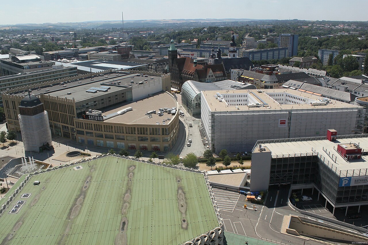 View over Chemnitz city centre