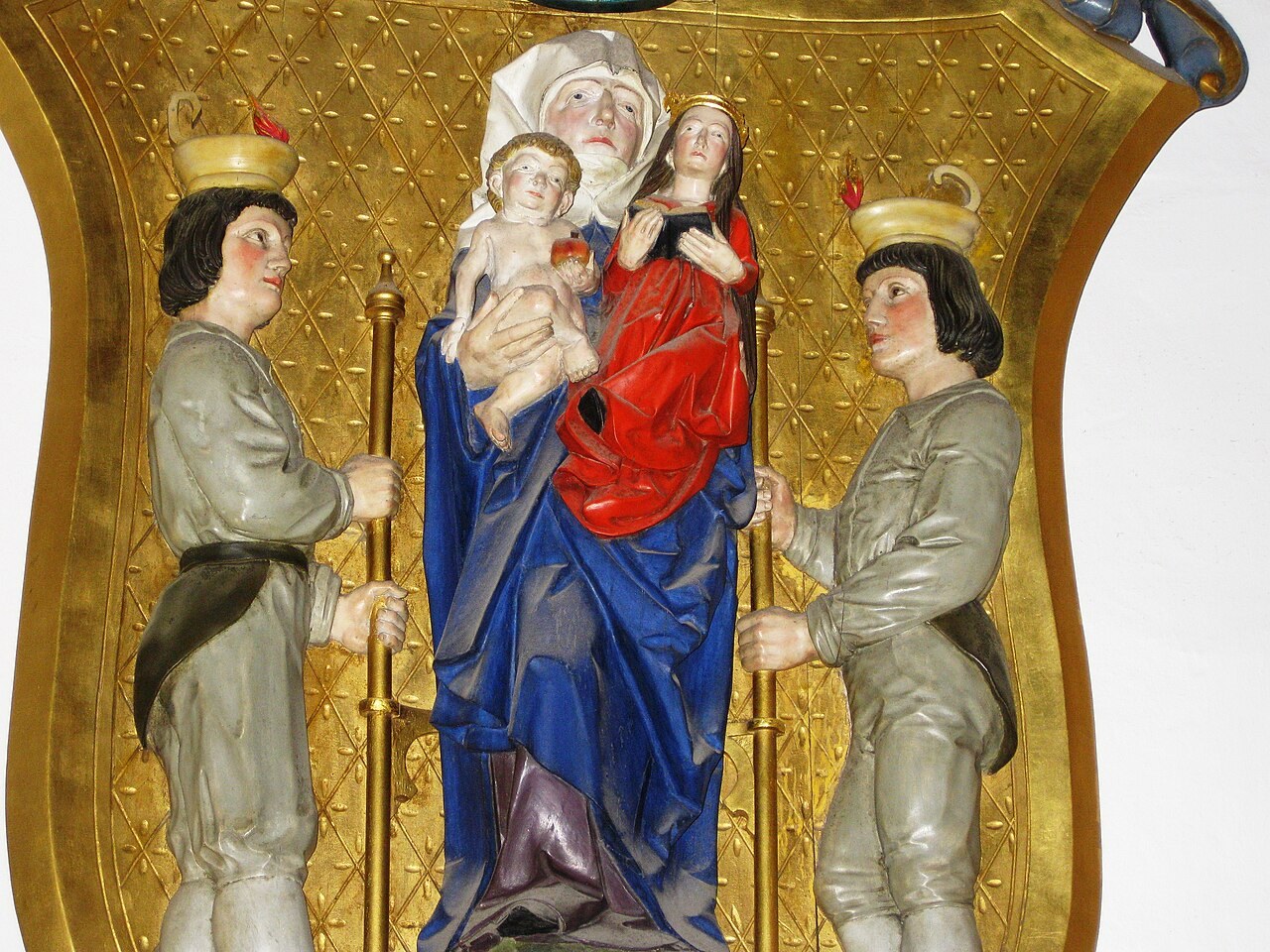 Sculptural detail inside St Anne’s Church in Annaberg-Buchholz
