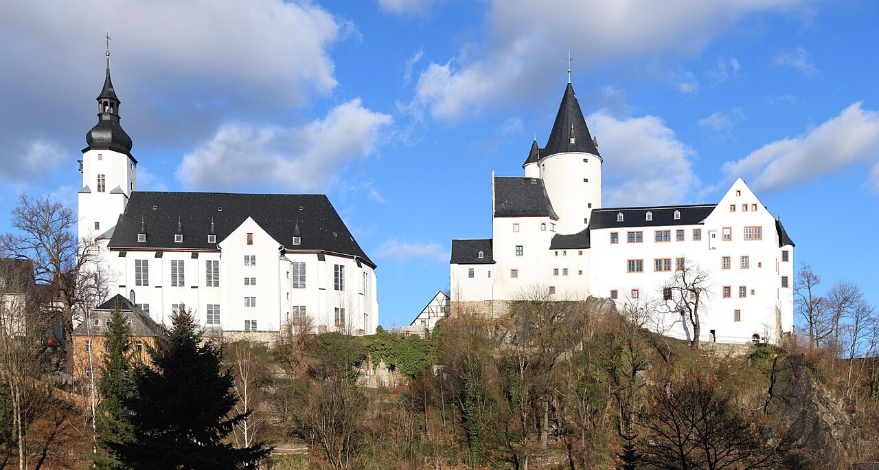 Castle and St George’s Church in Schwarzenberg in the Ore Mountains