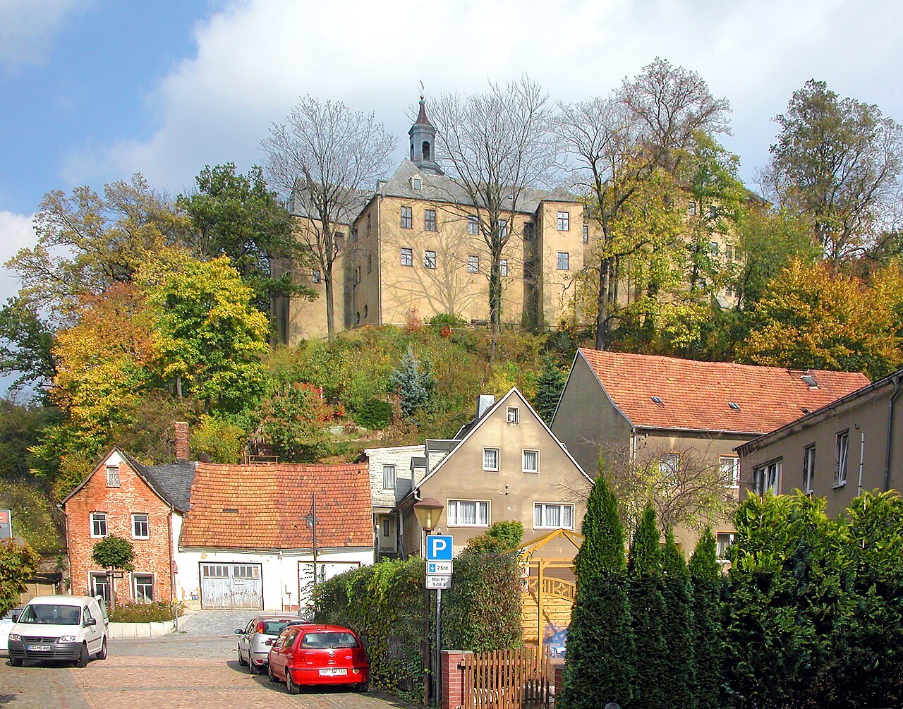 Lichtenstein castle above the town in Saxony